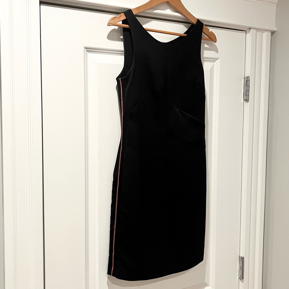 Armani Exchange Black/Metallic Side Stripes Sleeveless Dress Size 2